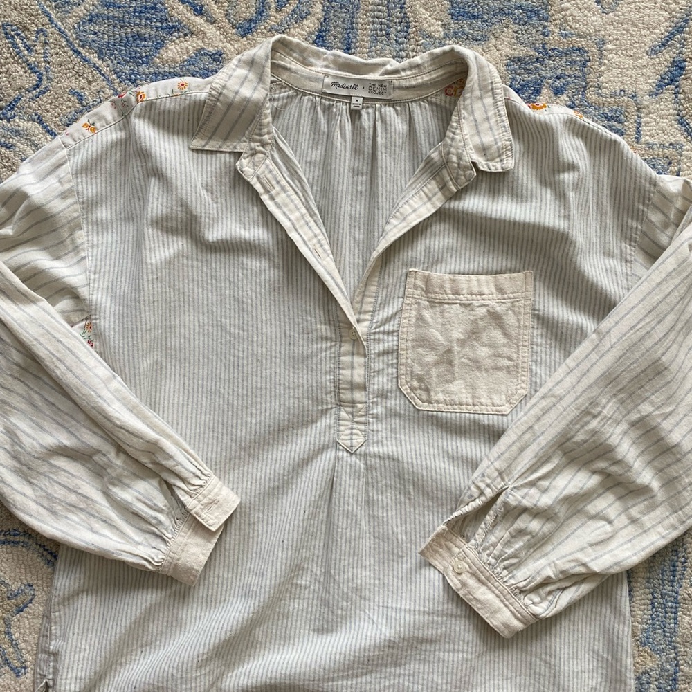 Madewell X The Denim, Project Popover Oversized Shirt
